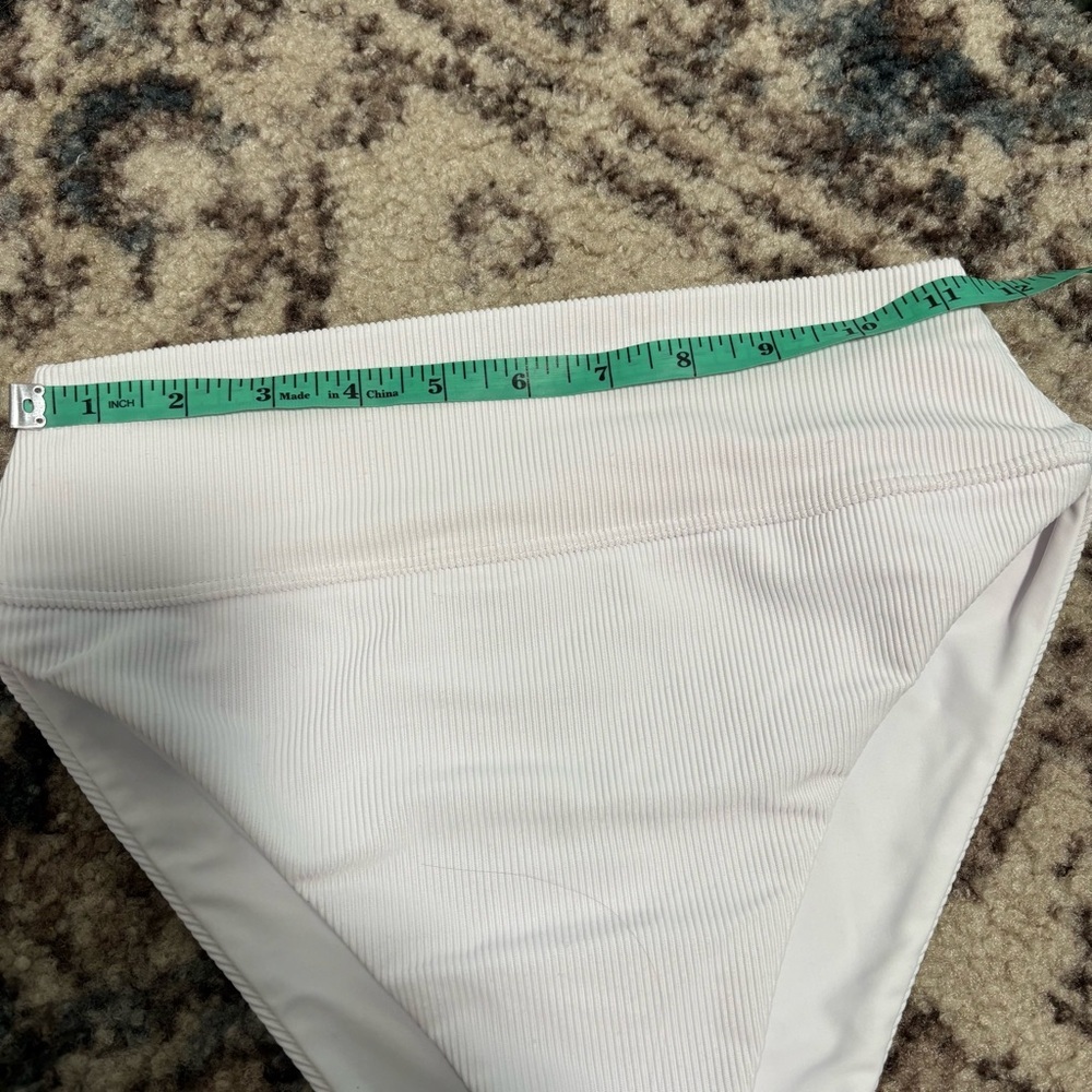 NEW Beach Riot Core Collection Highway Ribbed White Bikini Bottom - Picture 9 of 13